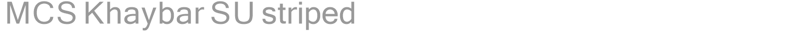 MCS Khaybar S_U striped. font preview